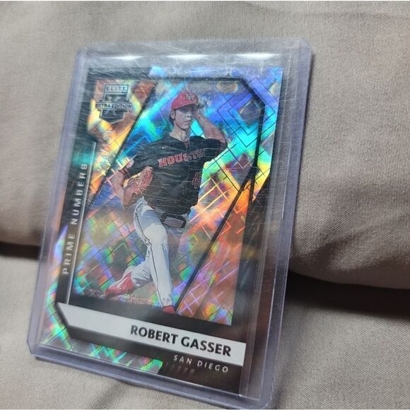 2021 Elite Extra Edition Rober Gasser San Diego pitcher holographic card 144/190 - Picture 3 of 12